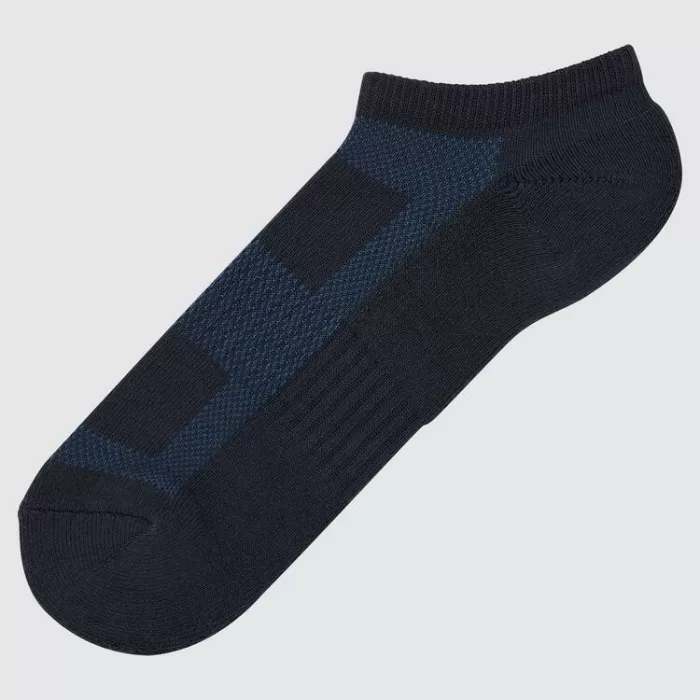 Uniqlo Pile Mesh Short Socks Men Navy Blue