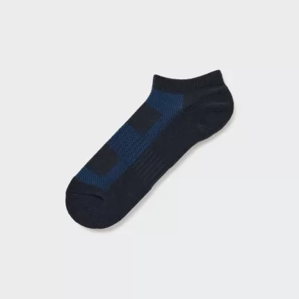 Uniqlo Pile Mesh Short Socks Men Navy Blue