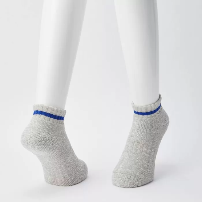 Uniqlo Pile Plating Short Socks Men Grey