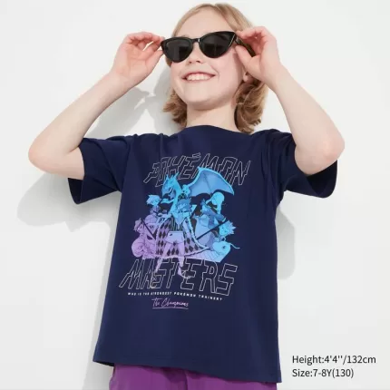 Uniqlo Pokemon Ut Printed T-Shirt Kids Navy Blue