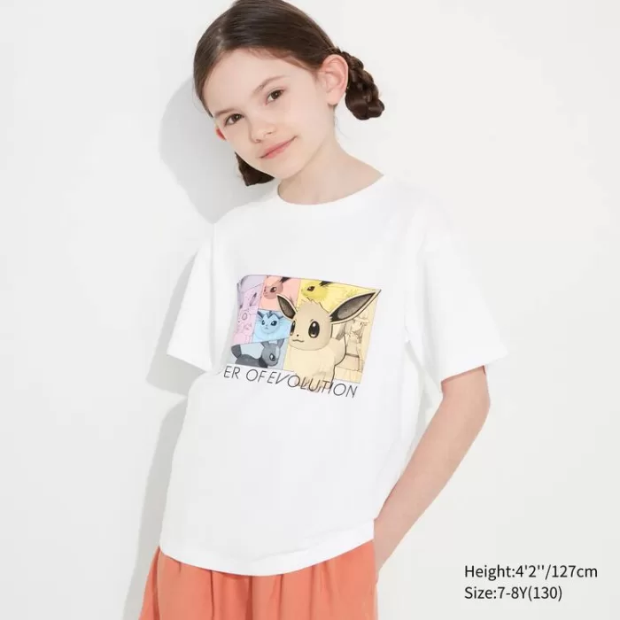 Uniqlo Pokemon Ut Printed T-Shirt Kids White