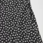 Uniqlo Printed Short Sleeved Flared Dress Women Black