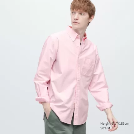 Uniqlo Regular Fit Oxford (Button-down Collar) Men’s Shirts Pink