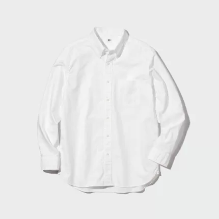 Uniqlo Regular Fit Oxford (Button-down Collar) Men’s White Shirts