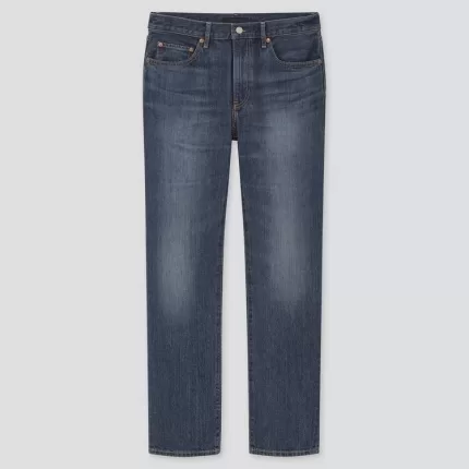 Uniqlo Regular Fit Straight Leg Jeans (2020 Season) Men Blue