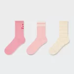 Uniqlo Regular Socks (Three Pairs) Kids Pink Yellow