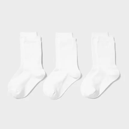 Uniqlo Regular Socks (Three Pairs) Kids White