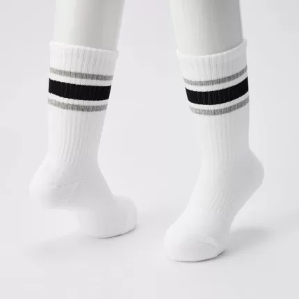 Uniqlo Regular Socks (Three Pairs) Kids White Grey Black