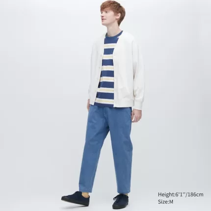 Uniqlo Relaxed Fit Ankle Length Men’s Pants Blue