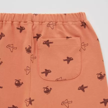 Uniqlo Relaxed Plane Print Baby Leggings Orange