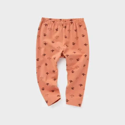 Uniqlo Relaxed Plane Print Baby Leggings Orange