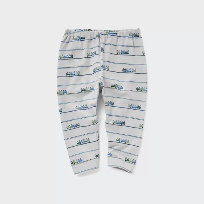 Uniqlo Relaxed Train Print Baby Leggings Light Grey