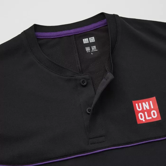 Uniqlo Roger Federer Dry-ex Us 2021 (2021 Season) Men’s Polo Shirt Black