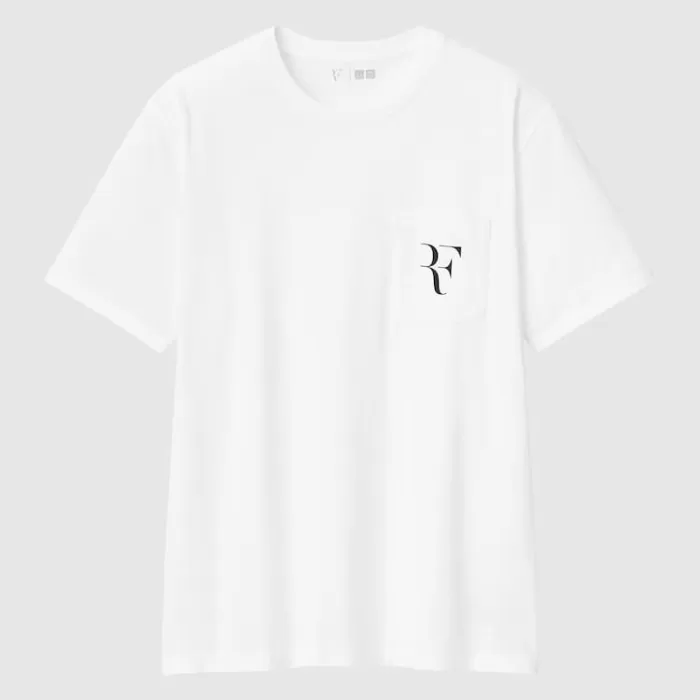 Uniqlo Roger Federer RF Printed Men’s White T-Shirt