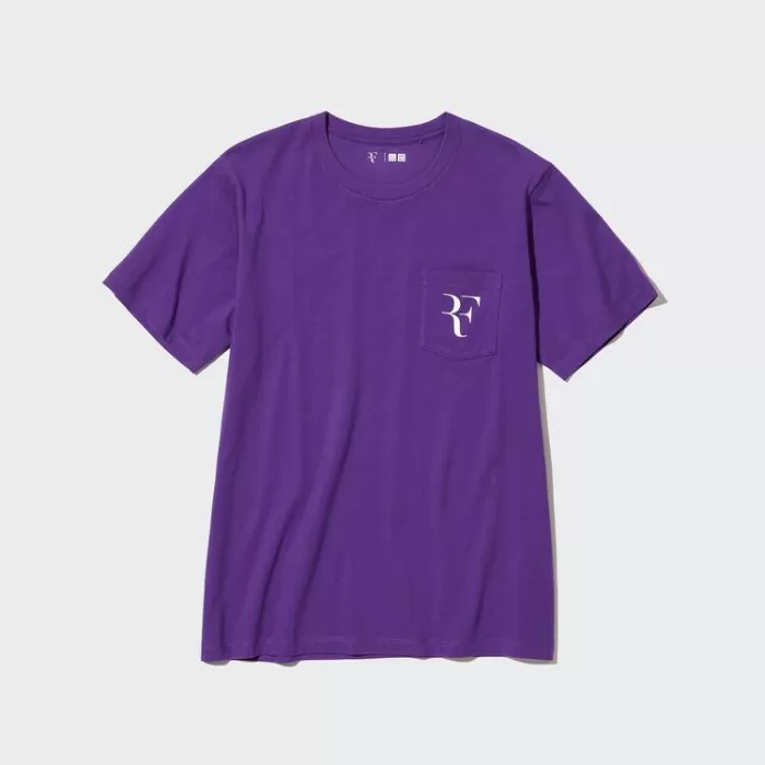 Uniqlo Roger Federer Rf Printed Women’s Purple T-Shirt