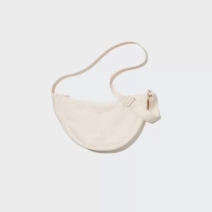 Uniqlo Round Mini Shoulder Bags (Corduroy) Women White