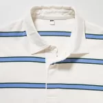 Uniqlo Rugger Striped Polo Shirt Men White