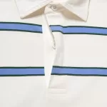 Uniqlo Rugger Striped Polo Shirt Men White