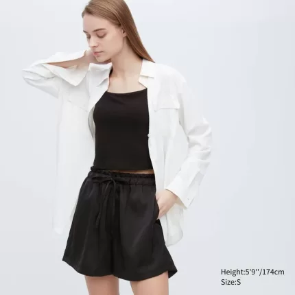 Uniqlo Satin Easy Women’s Shorts Black