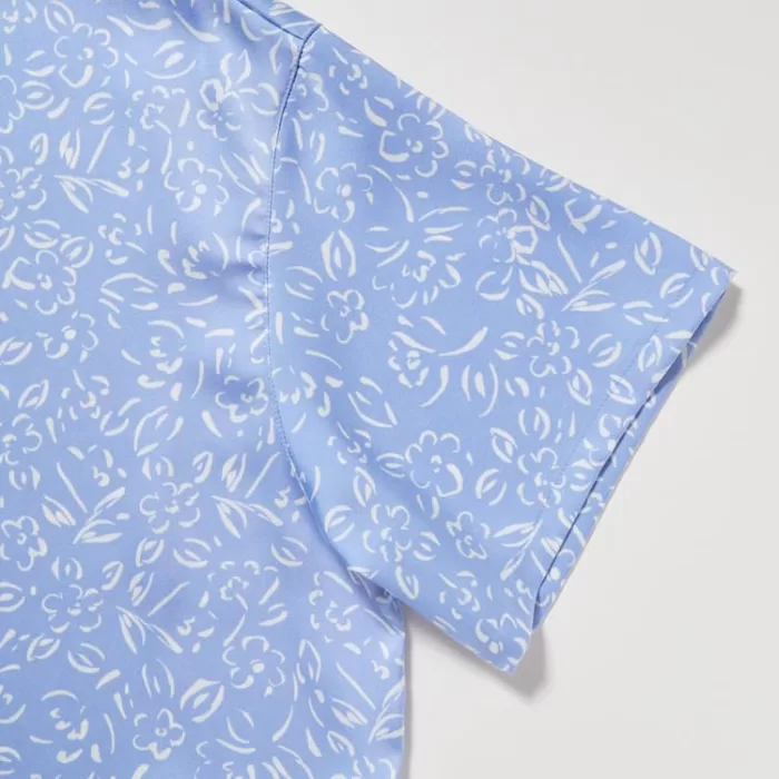 Uniqlo Satin Printed Pajamas (Short Sleeve) Women’s Homewear Blue