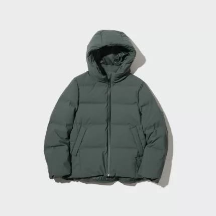 Uniqlo Seamless Down Anorak Women Olive Green