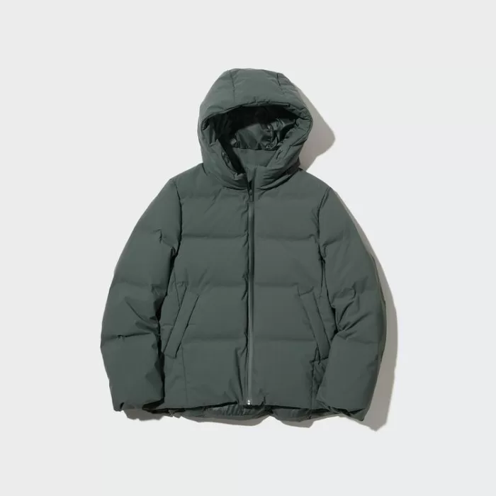 Uniqlo Seamless Down Anorak Women Olive Green