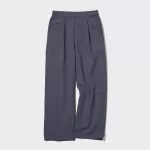 Uniqlo Seersucker Easy Women’s Pants Dark Grey