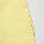 Uniqlo Seersucker Gathered Short Sleeved Dress Kids Yellow