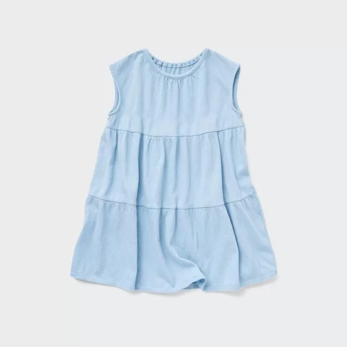 Uniqlo Short Sleeved Baby Dress Blue