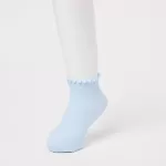 Uniqlo Short Socks (Three Pairs) Kids Blue Purple White