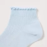 Uniqlo Short Socks (Three Pairs) Kids Blue Purple White