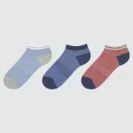 Uniqlo Short Socks (Three Pairs) Kids Blue Red