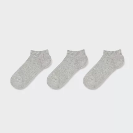 Uniqlo Short Socks (Three Pairs) Kids Grey