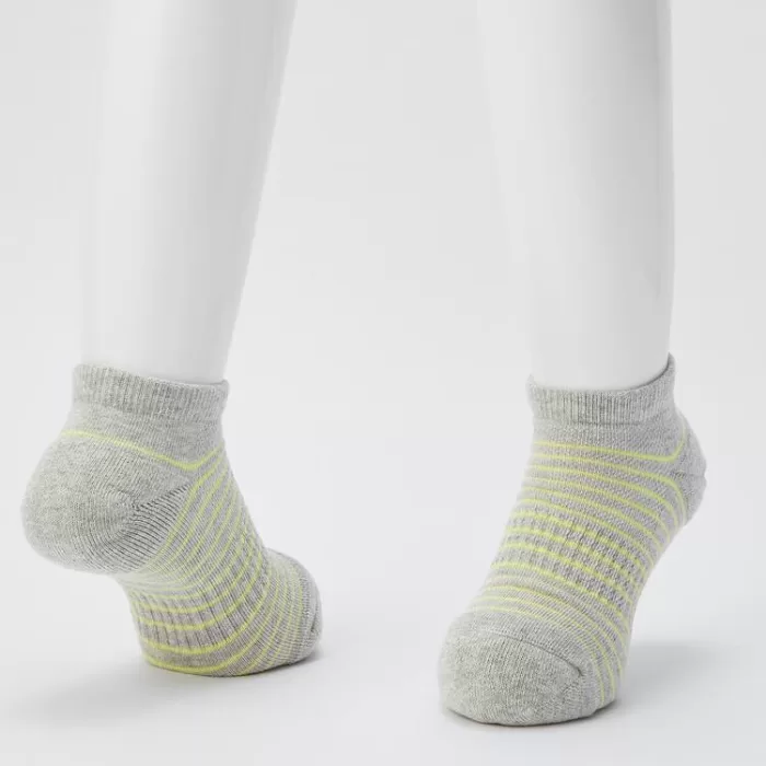 Uniqlo Short Socks (Three Pairs) Kids Grey White Blue