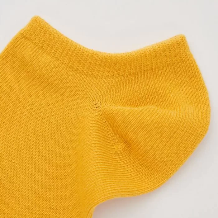 Uniqlo Short Socks (Three Pairs) Women Yellow Beige Gray