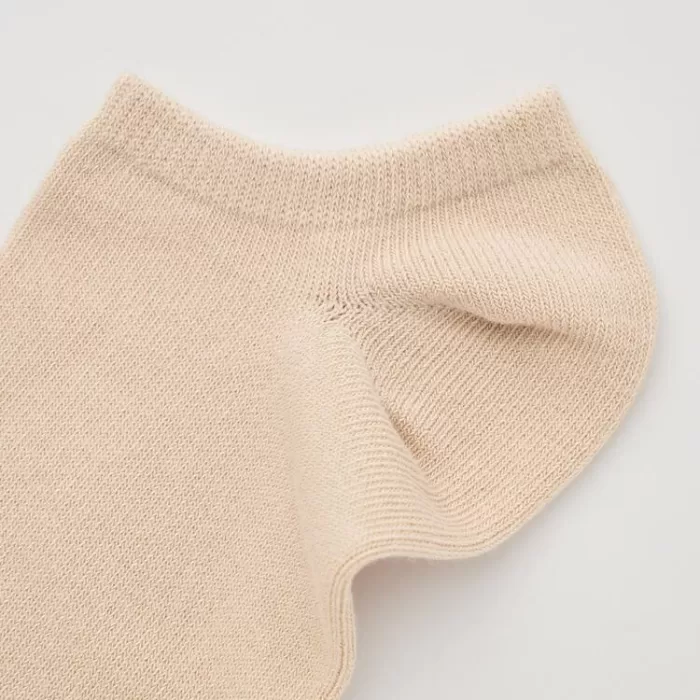 Uniqlo Short Socks (Three Pairs) Women Yellow Beige Gray