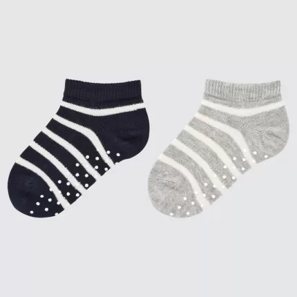 Uniqlo Short Socks (Two Pairs) Baby Navy Blue Grey