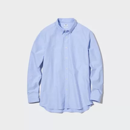 Uniqlo Slim Fit Oxford (Button-down Collar) Men’s Shirts Blue