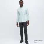 Uniqlo Slim Fit Striped Oxford Men’s Shirts Green