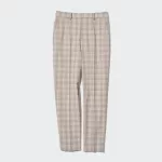 Uniqlo Smart Checked Ankle Length Women’s Pants Beige