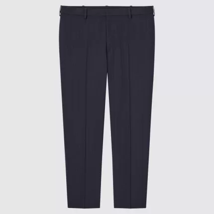 Uniqlo Smart Striped Ankle Length Pants Men Blue