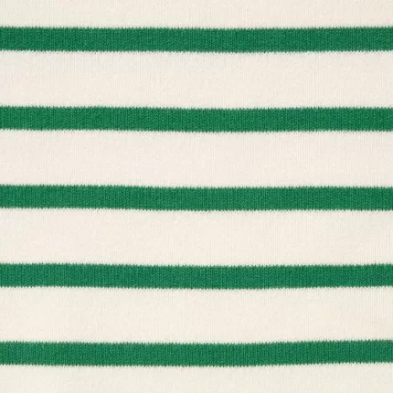 Uniqlo Smooth Cotton Knit Striped Long Sleeved Dress Women White Green