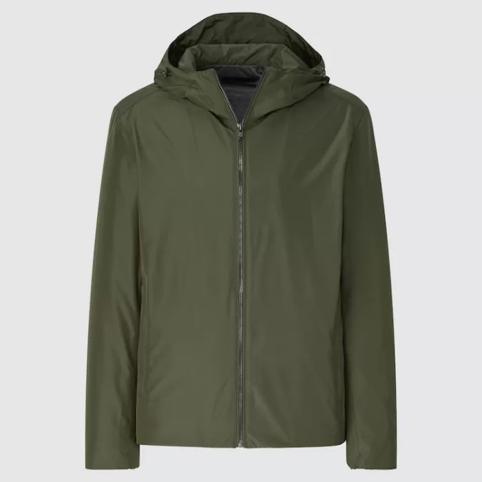 Uniqlo Smooth Jersey Lined Anorak Men Dark Green