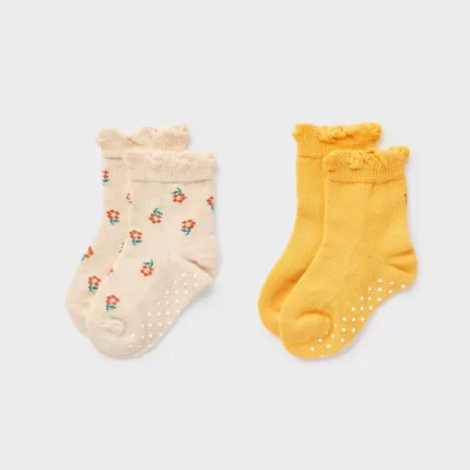 Uniqlo Socks (Two Pairs) Baby Yellow Beige