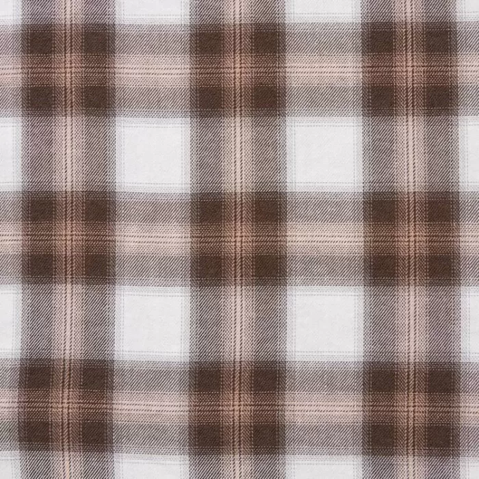 Uniqlo Soft Brushed Checked Long Sleeved Shirts Women Brown