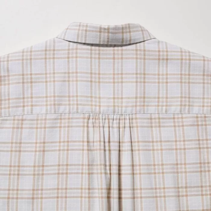 Uniqlo Soft Brushed Checked Long Sleeved Women’s Shirts Light Grey