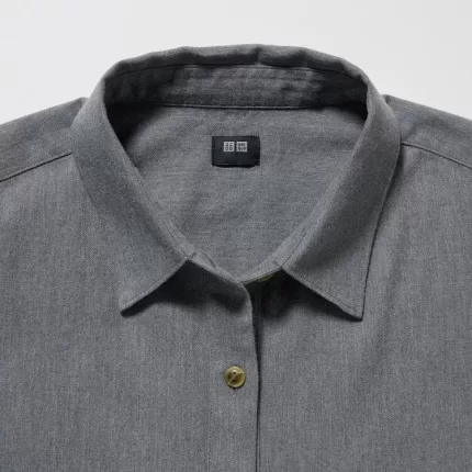 Uniqlo Soft Brushed Long Sleeved Women’s Shirts Grey