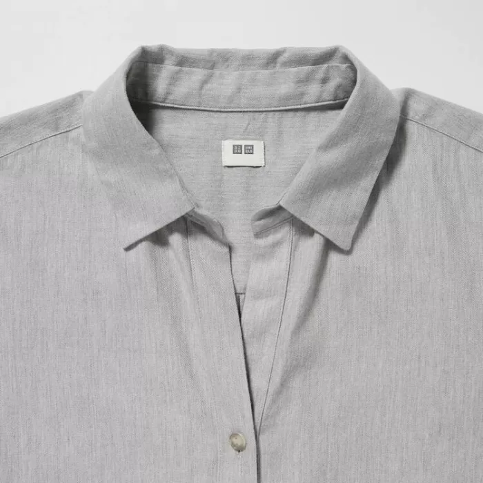 Uniqlo Soft Brushed Long Sleeved Women’s Shirts Grey