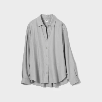 Uniqlo Soft Brushed Long Sleeved Women’s Shirts Grey