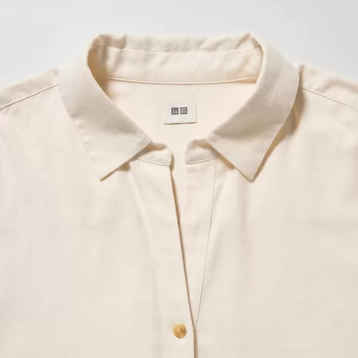 Uniqlo Soft Brushed Long Sleeved Women’s Shirts White